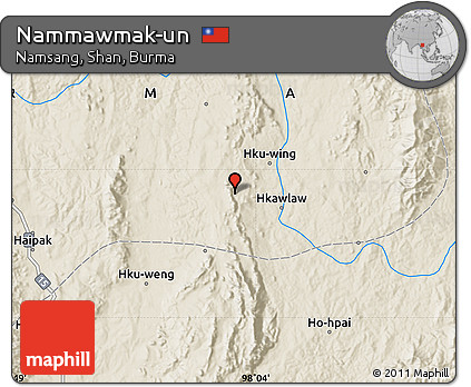 Shaded Relief Map of Nammawmak-un