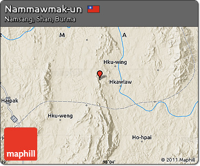 Shaded Relief Map of Nammawmak-un