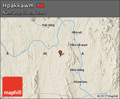 Shaded Relief Map of Hpakkawm