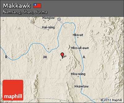 Shaded Relief Map of Makkawk