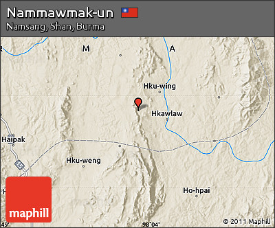 Shaded Relief Map of Nammawmak-un
