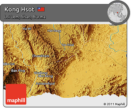 Physical Panoramic Map of Kong Hsot