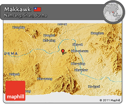 Physical Panoramic Map of Makkawk