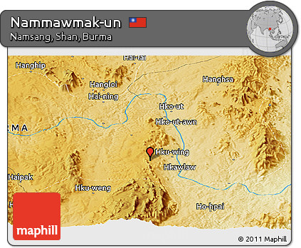 Physical Panoramic Map of Nammawmak-un