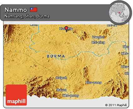 Physical Panoramic Map of Nammo