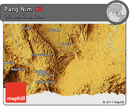 Physical Panoramic Map of Pang Nim