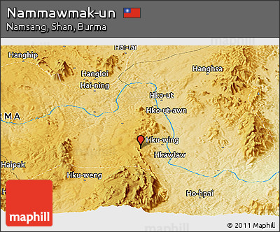 Physical Panoramic Map of Nammawmak-un