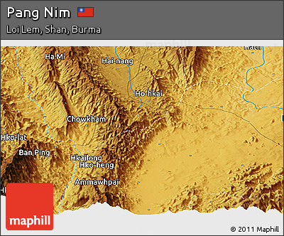 Physical Panoramic Map of Pang Nim