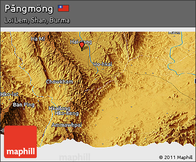 Physical Panoramic Map of Pāngmöng