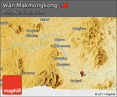 Physical Panoramic Map of Wān Makmongkong