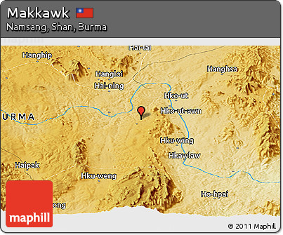 Physical Panoramic Map of Makkawk