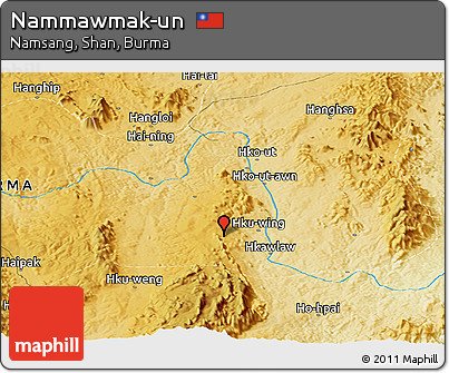 Physical Panoramic Map of Nammawmak-un