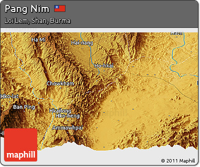 Physical Panoramic Map of Pang Nim
