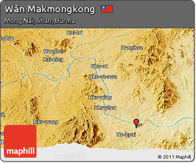 Physical Panoramic Map of Wān Makmongkong