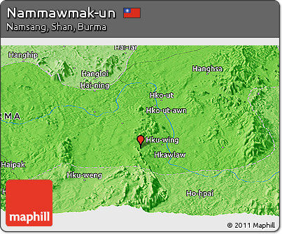 Political Panoramic Map of Nammawmak-un