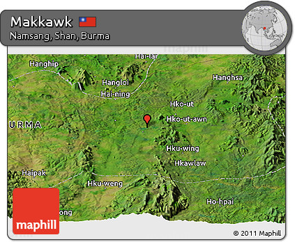 Satellite Panoramic Map of Makkawk