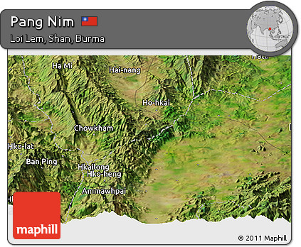 Satellite Panoramic Map of Pang Nim