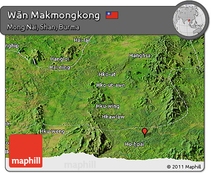 Satellite Panoramic Map of Wān Makmongkong
