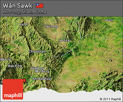 Satellite Panoramic Map of Wān Sawk