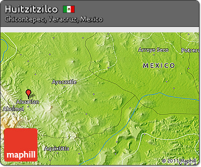Physical 3D Map of Huitzitzilco