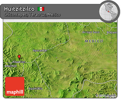 Satellite 3D Map of Huitzitzilco