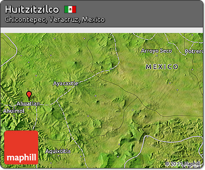 Satellite 3D Map of Huitzitzilco