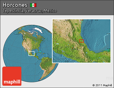 Satellite Location Map of Horcones