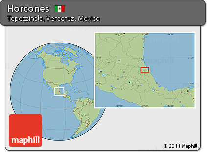 Savanna Style Location Map of Horcones