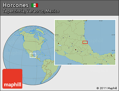 Savanna Style Location Map of Horcones