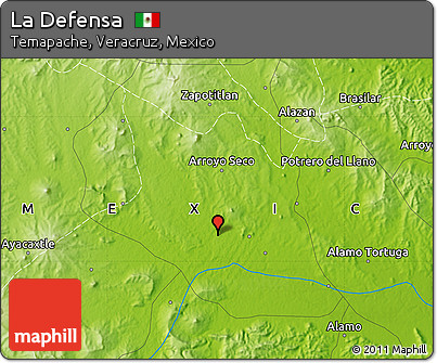 Physical Map of La Defensa