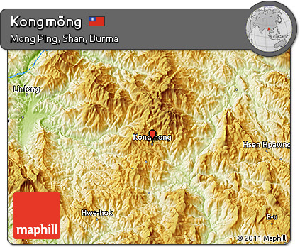 Physical 3D Map of Kongmōng
