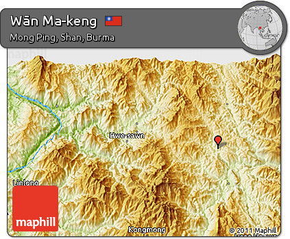 Physical 3D Map of Wān Ma-keng