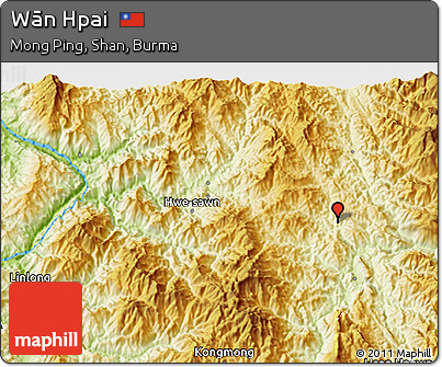 Physical 3D Map of Wān Hpai