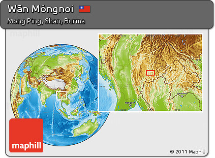 Physical Location Map of Wān Möngnoi