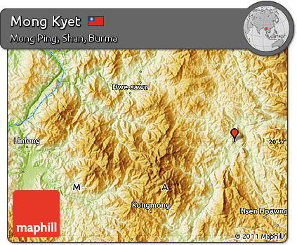 Physical Map of Mong Kyet