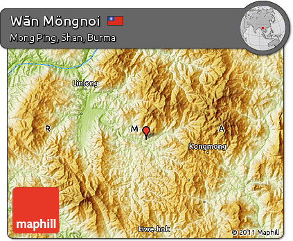 Physical Map of Wān Möngnoi