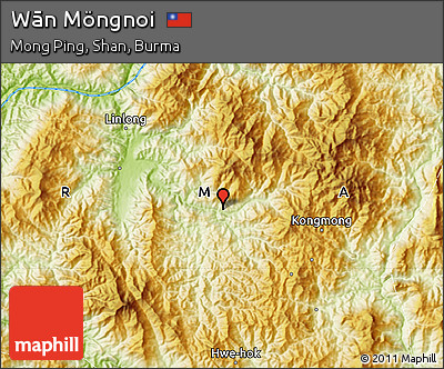 Physical Map of Wān Möngnoi