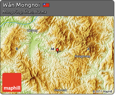 Physical Map of Wān Möngnoi