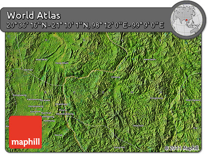 Satellite Map of the Area around 20° 53' 8" N, 98° 40' 30" E