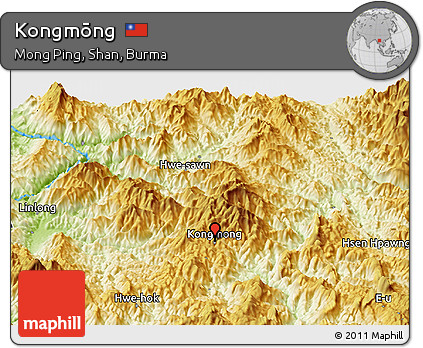 Physical Panoramic Map of Kongmōng