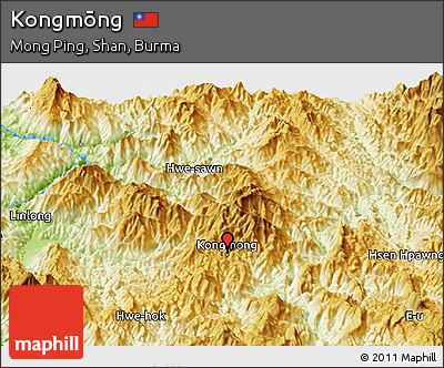 Physical Panoramic Map of Kongmōng