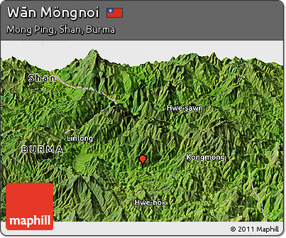 Satellite Panoramic Map of Wān Möngnoi