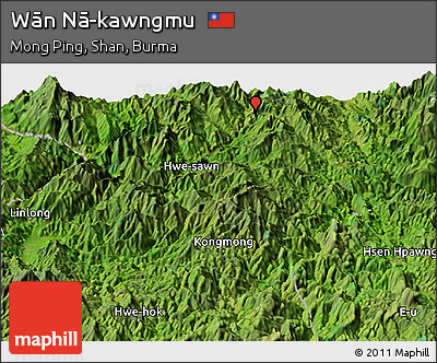 Satellite Panoramic Map of Wān Nā-kawngmu