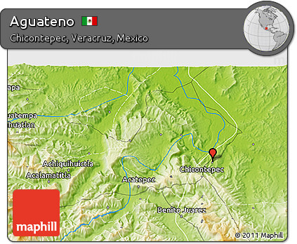 Physical 3D Map of Aguateno