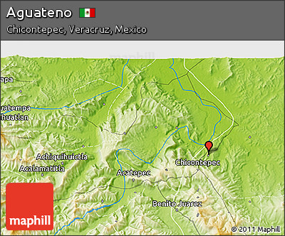 Physical 3D Map of Aguateno