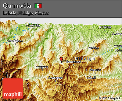 Physical 3D Map of Quimixtla