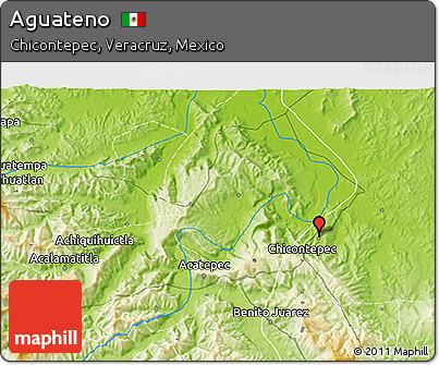 Physical 3D Map of Aguateno