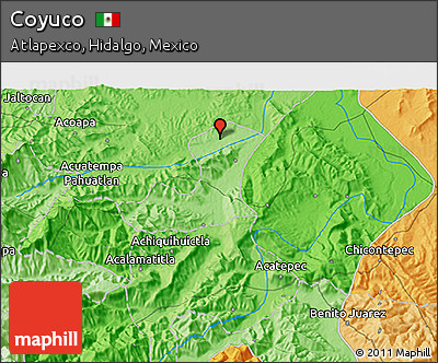 Political 3D Map of Coyuco