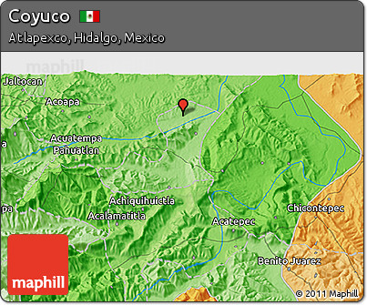 Political 3D Map of Coyuco