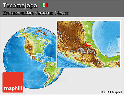 Physical Location Map of Tecomajapa